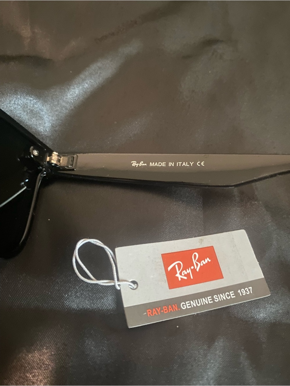 Ray-Ban Men’s Black Frame Sunglasses with Blue-Purple Mirror Lenses - Picture 3 of 5